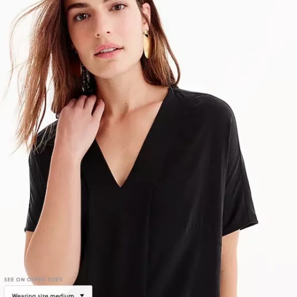 Universal standard x J. Crew cupro tunic dress in red - sz M - Picture 7 of 13